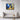 Blue Spheres Delight Framed Canvas (Black) / 32 x 24