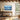 Blue Horizon Layers Framed Canvas (Black) / 30 x 20