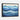 Blue Horizon Layers Framed Canvas (Black) / 24 x 18