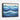 Blue Horizon Layers Framed Canvas (Black) / 14 x 11