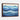 Blue Horizon Layers Framed Canvas (Walnut) / 24 x 18