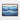 Blue Horizon Layers Framed Canvas (Walnut) / 32 x 24