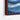 Blue Horizon Layers Framed Canvas (Walnut) / 32 x 24