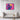 Neon Beatscape Framed Canvas (Black) / 32 x 24