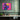 Neon Beatscape Framed Canvas (Black) / 14 x 11