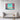 Desert Feline Dreamscape Framed Canvas (Black) / 48 x 32