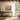 Sunset Patchwork Majesty Framed Canvas (Black) / 32 x 24
