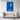 Azure Abstraction Framed Canvas (Black) / 32 x 48