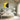 Bold Yellow Silhouette Framed Canvas (Black) / 16 x 20