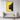 Bold Yellow Silhouette Framed Canvas (Walnut) / 32 x 48