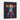 Neon Cow Portrait Framed Canvas (Black) / 8 x 10