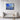 Cosmic Azure Rush Framed Canvas (Black) / 32 x 24