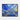 Cosmic Azure Rush Framed Canvas (Black) / 14 x 11