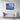 Cosmic Azure Rush Framed Canvas (Walnut) / 48 x 32