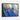 Blue Gold Fusion Framed Canvas (Black) / 32 x 24