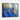Blue Gold Fusion Framed Canvas (Black) / 10 x 8