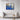 Blue Gold Fusion Framed Canvas (Walnut) / 24 x 18