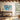Azure Brushstroke Symphony Framed Canvas (Walnut) / 48 x 32