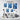 Azure Geometric Symphony Framed Canvas (Black) / 32 x 48