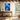 Azure Geometric Symphony Framed Canvas (Black) / 32 x 48