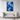 Azure Geometric Symphony Framed Canvas (Walnut) / 32 x 48