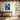 Azure Geometric Symphony Framed Canvas (Walnut) / 30 x 40