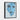 Blue Visage Drips Framed Canvas (Black) / 18 x 24