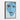 Blue Visage Drips Framed Canvas (Walnut) / 20 x 30