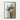 Serene Blue Leaves in Minimalist Vase Framed Canvas (Black) / 32 x 48