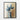Serene Blue Leaves in Minimalist Vase Framed Canvas (Black) / 18 x 24