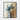 Serene Blue Leaves in Minimalist Vase Framed Canvas (Black) / 16 x 20