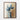 Serene Blue Leaves in Minimalist Vase Framed Canvas (Walnut) / 18 x 24