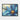 Luminous Blue Petal Impressions Framed Canvas (Black) / 24 x 18