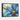 Luminous Blue Petal Impressions Framed Canvas (Black) / 32 x 24