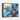 Luminous Blue Petal Impressions Framed Canvas (Black) / 20 x 16