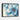 Whirling Azure Blossoms in Motion Framed Canvas (Black) / 32 x 24
