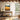 Golden Harvest at Dusk Reflections Framed Canvas (Black) / 32 x 48