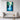 Serene Waterfall in Impressionistic Blues Framed Canvas (Walnut) / 32 x 48