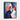 Swirls of Color in Geometric Dance Framed Canvas (Black) / 16 x 20