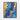 Azure and Gold Dynamic Elegance Framed Canvas (Black) / 11 x 14