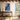 Azure and Gold Dynamic Elegance Framed Canvas (Walnut) / 32 x 48