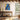 Azure and Gold Dynamic Elegance Framed Canvas (Walnut) / 18 x 24