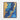 Azure and Gold Dynamic Elegance Framed Canvas (Walnut) / 11 x 14