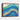 Cascading Waves of Azure Tranquility Framed Canvas (Walnut) / 32 x 24