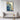 Whirls of Blue: Abstract Ocean Gala Framed Canvas (Black) / 32 x 48