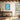 Azure Whorls and Golden Flecks Harmony Framed Canvas (Black) / 24 x 32