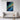 Azure Oceans and Golden Shores Framed Canvas (Black) / 20 x 30
