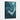 Whirling Depths of Teal Abstraction Framed Canvas (Black) / 32 x 48