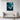 Whirling Depths of Teal Abstraction Framed Canvas (Black) / 18 x 24