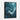 Whirling Depths of Teal Abstraction Framed Canvas (Black) / 24 x 32